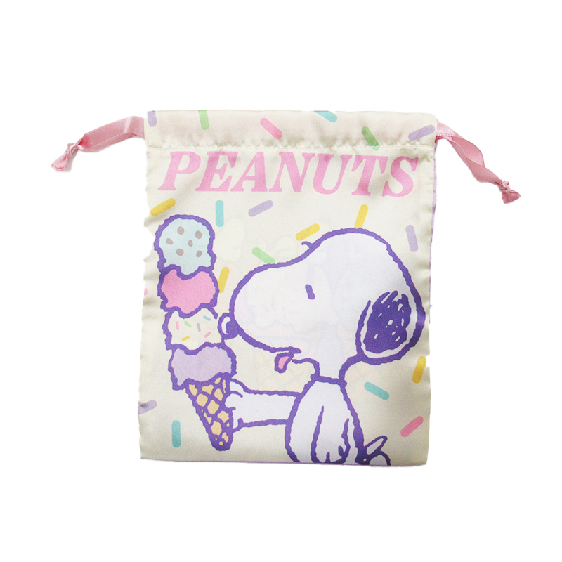 PEANUTS リボン巾着 アイスクリーム